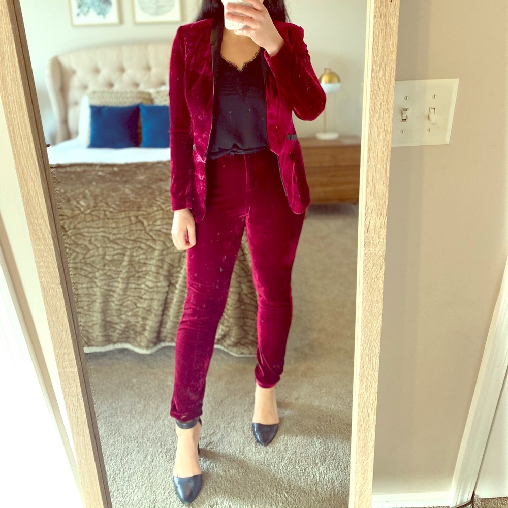 Boohoo Velvet Suit